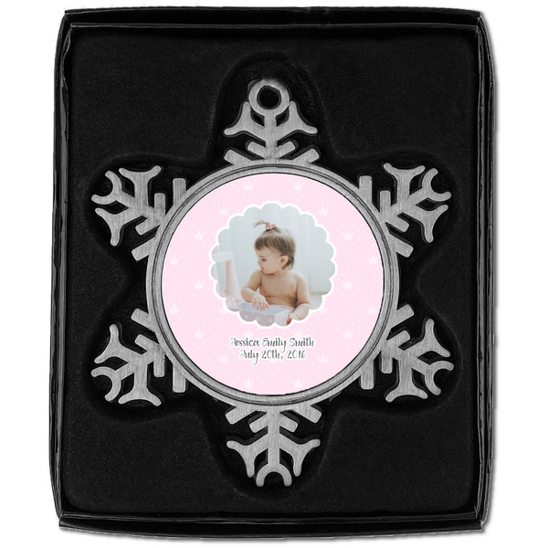 Baby Girl Photo Vintage Snowflake - In box