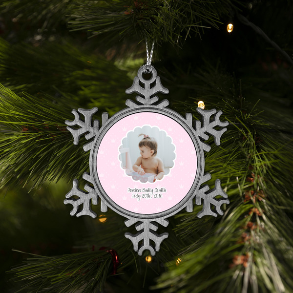 Baby Girl Photo Vintage Snowflake - (LIFESTYLE)