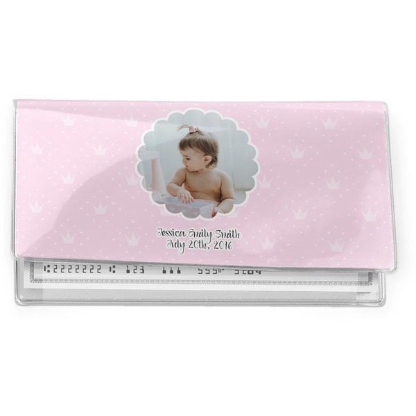 Custom Baby Girl Photo Vinyl Checkbook Cover (Personalized)