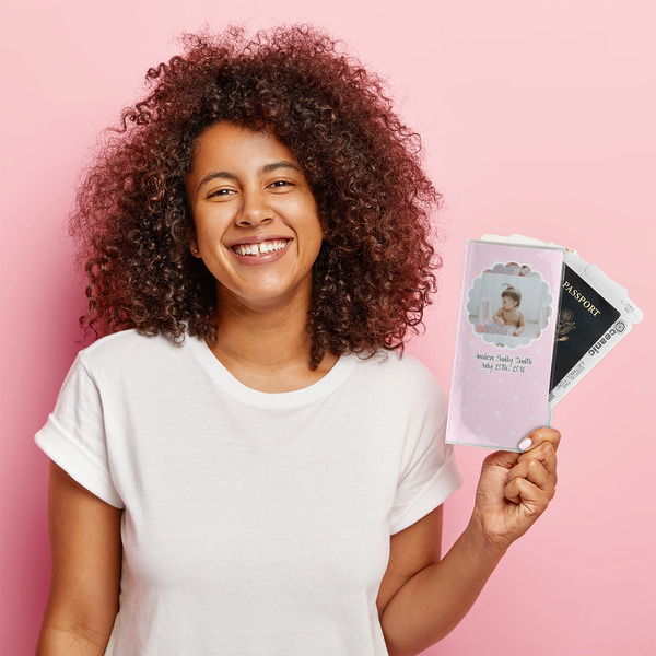 Baby Girl Photo Vinyl Document Holder - LIFESTYLE