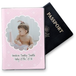 Baby Girl Photo Vinyl Passport Holder (Personalized)