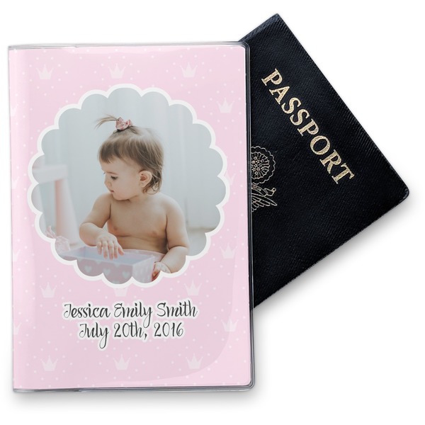 Custom Baby Girl Photo Vinyl Passport Holder (Personalized)