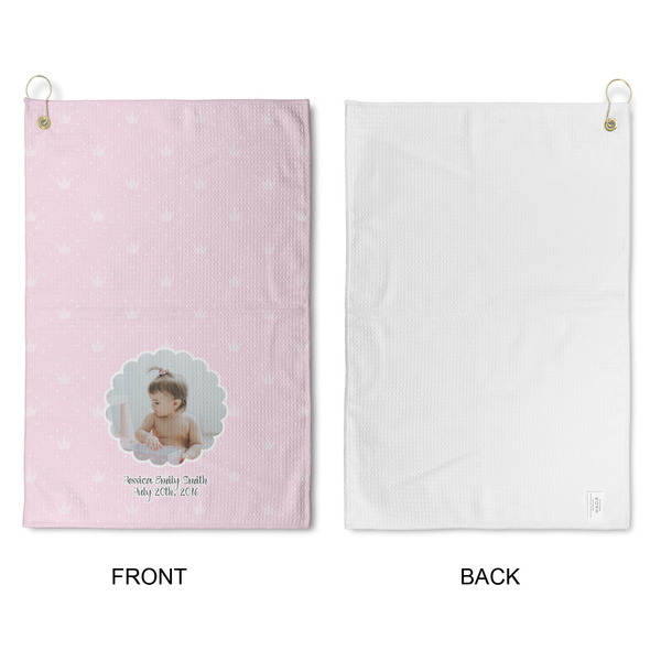 Baby Girl Photo Waffle Weave Golf Towel - Approval