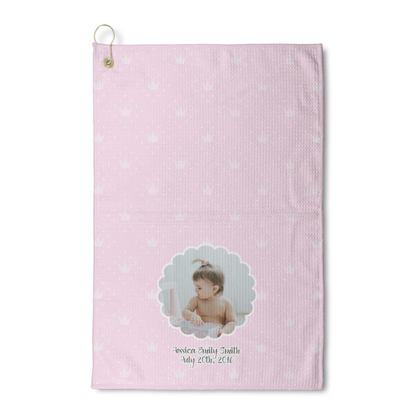 Custom Baby Girl Photo Waffle Weave Golf Towel