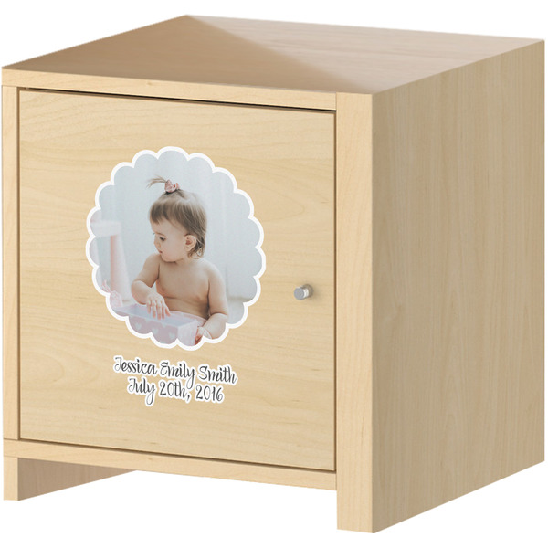 Baby Girl Photo Wall Graphic on Wooden Cabinet