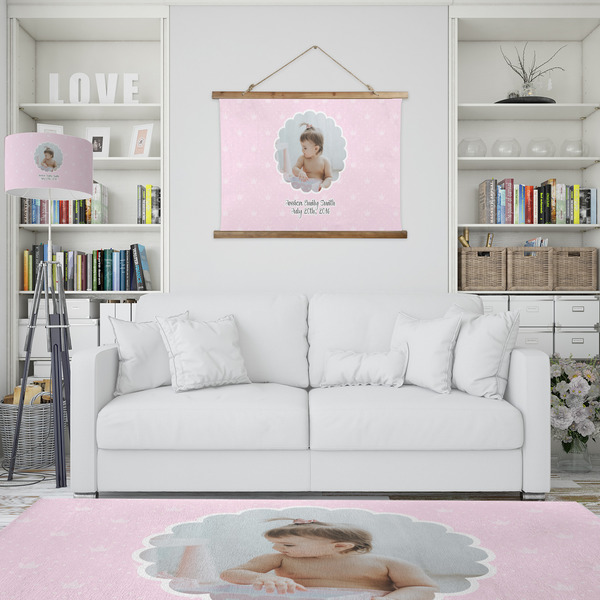 Baby Girl Photo Wall Hanging Tapestry - IN CONTEXT