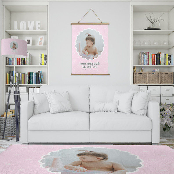 Baby Girl Photo Wall Hanging Tapestry - Portrait - IN CONTEXT