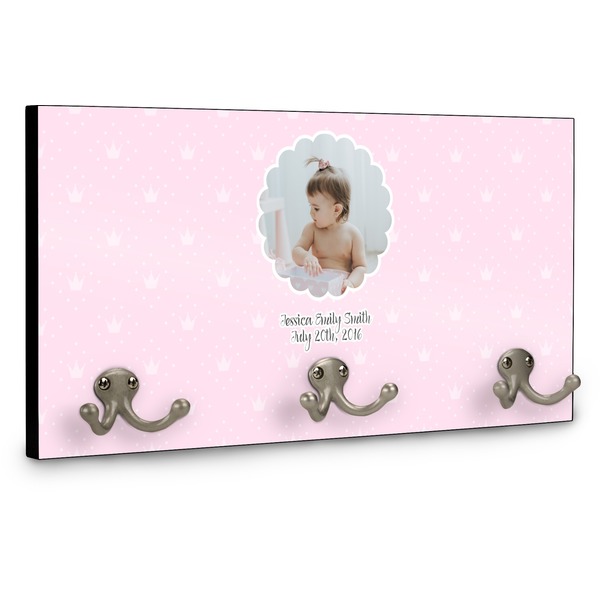 Baby Girl Photo Wall Mounted Coat Hanger - Side View