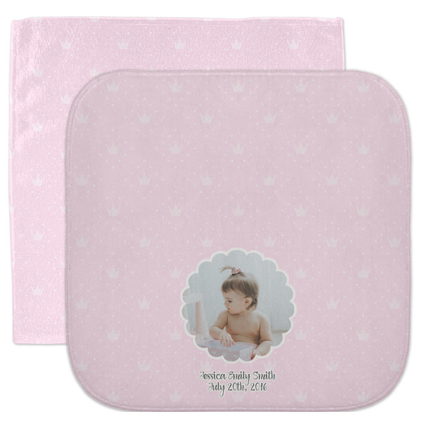 Custom Baby Girl Photo Facecloth / Wash Cloth (Personalized)