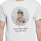 Baby Girl Photo White Crew T-Shirt on Model - CloseUp