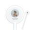 Baby Girl Photo 5.5" Round Plastic Stir Sticks - White - Double Sided