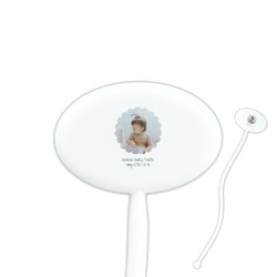 Baby Girl Photo Oval Plastic Stir Sticks