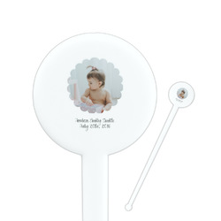 Baby Girl Photo Round Plastic Stir Sticks