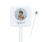 Baby Girl Photo Square Plastic Stir Sticks - Single Sided