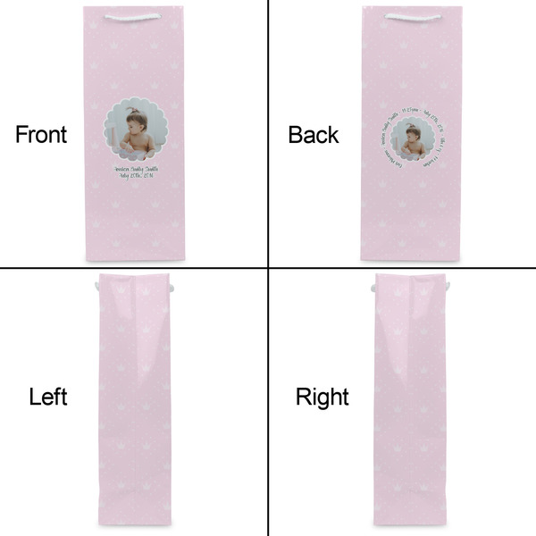 Baby Girl Photo Wine Gift Bag - Gloss - Approval