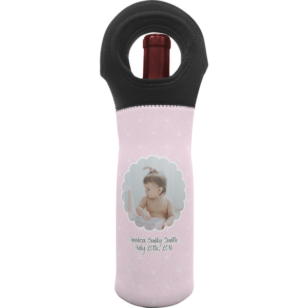 Custom Baby Girl Photo Wine Tote Bag (Personalized)