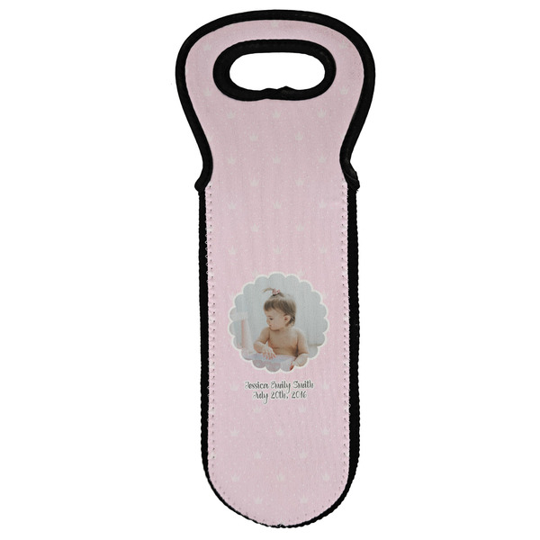 Custom Baby Girl Photo Wine Tote Bag (Personalized)