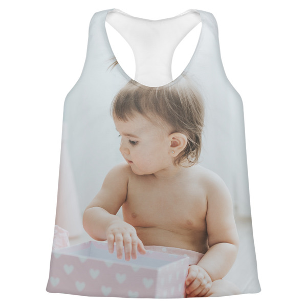 Custom Baby Girl Photo Womens Racerback Tank Top - X Large