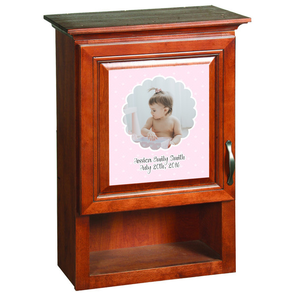 Baby Girl Photo Wooden Cabinet Decal (Medium)