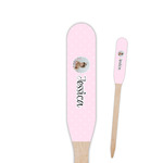 Baby Girl Photo Paddle Wooden Food Picks - Single Sided