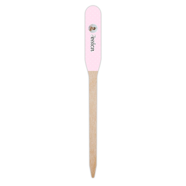 Baby Girl Photo Wooden Food Pick - Paddle - Single Pick