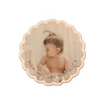 Baby Girl Photo Genuine Maple or Cherry Wood Sticker (Personalized)