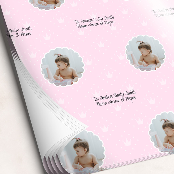 Custom Baby Girl Photo Wrapping Paper Sheets