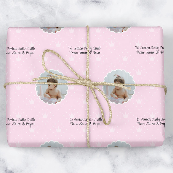 Custom Baby Girl Photo Wrapping Paper