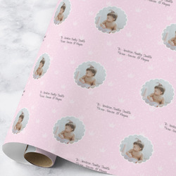 Baby Girl Photo Wrapping Paper Roll - Large - Matte