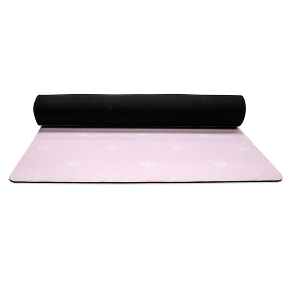 Baby Girl Photo Yoga Mat Rolled up Black Rubber Backing