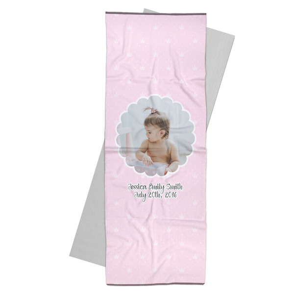 Custom Baby Girl Photo Yoga Mat Towel (Personalized)