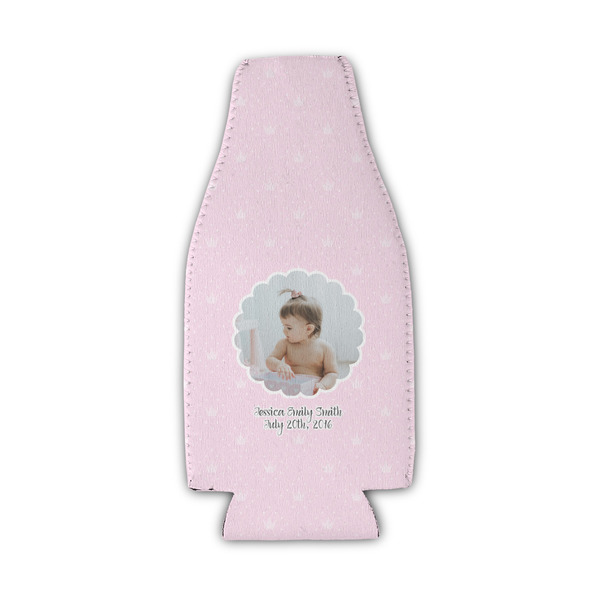 Baby Girl Photo Zipper Bottle Cooler - Set of 4 - FRONT