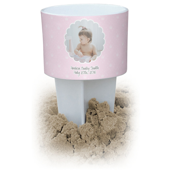 Custom Baby Girl Photo Beach Spiker Drink Holder (Personalized)