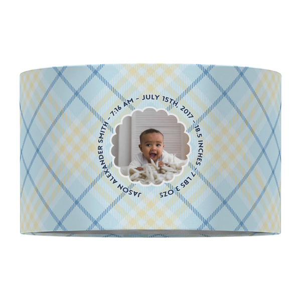 Baby Boy Photo 12" Drum Lampshade - FRONT (Fabric)