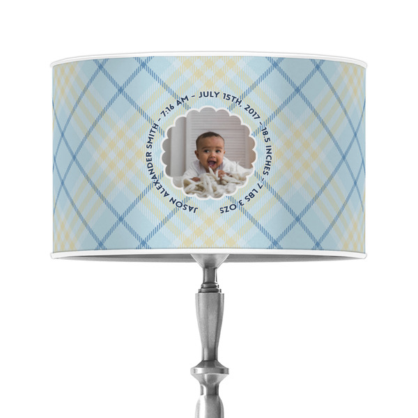 Custom Baby Boy Photo 12" Drum Lamp Shade - Poly-film