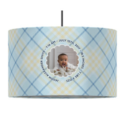 Baby Boy Photo 12" Drum Pendant Lamp - Fabric
