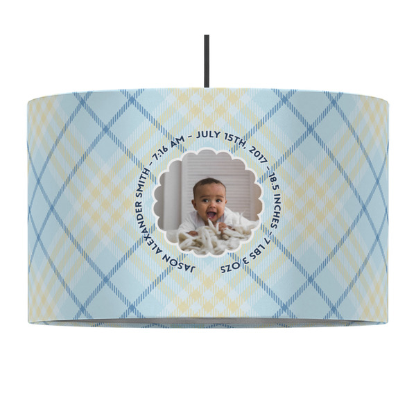 Baby Boy Photo 12" Drum Lampshade - PENDANT (Fabric)