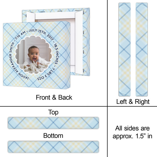 Baby Boy Photo 12x12 - Canvas Print - Approval