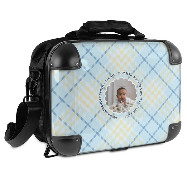 Custom Baby Boy Photo Hard Shell Briefcase - 15"