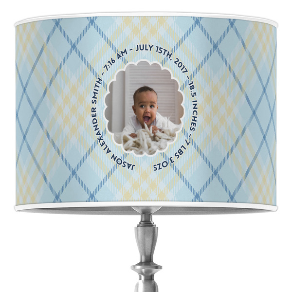 Custom Baby Boy Photo 16" Drum Lamp Shade - Poly-film