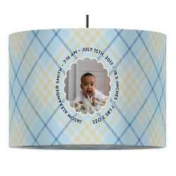 Baby Boy Photo 16" Drum Pendant Lamp - Fabric