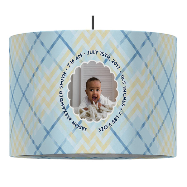 Custom Baby Boy Photo Drum Pendant Lamp (Personalized)