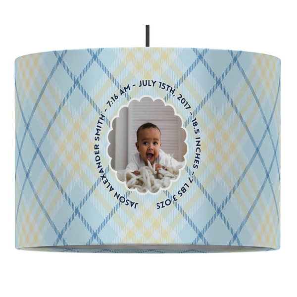 Baby Boy Photo 16" Drum Lampshade - PENDANT (Fabric)