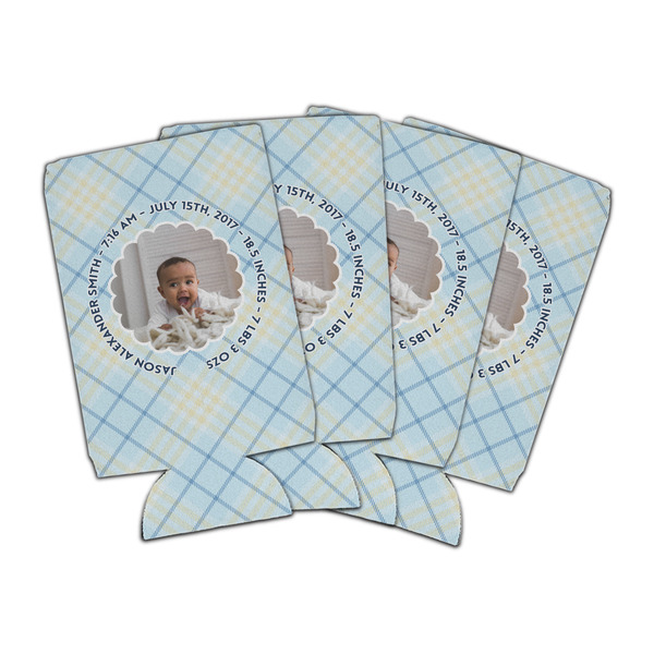 Custom Baby Boy Photo Can Cooler (16 oz) - Set of 4