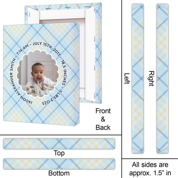 Baby Boy Photo 16x20 - Canvas Print - Approval