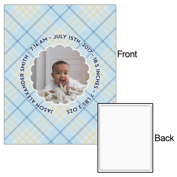 Baby Boy Photo 16x20 - Matte Poster - Front & Back