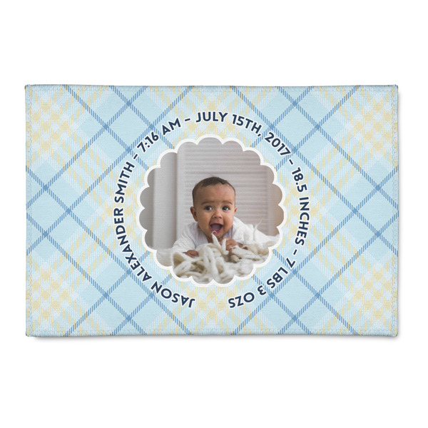 Custom Baby Boy Photo 2' x 3' Indoor Area Rug