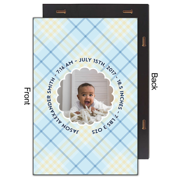 Baby Boy Photo 20x30 Wood Print - Front & Back View