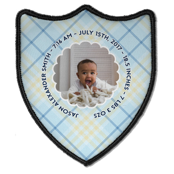 Custom Baby Boy Photo Iron On Shield Patch B