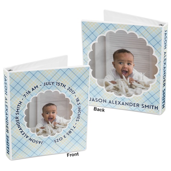 Baby Boy Photo 3-Ring Binder Front and Back